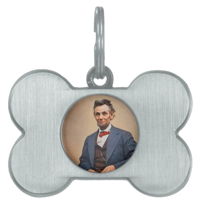 Abraham Lincolon Pet Name Tag (Front)