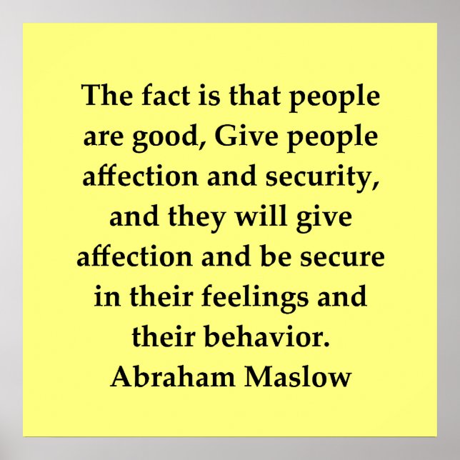 abraham maslow quote poster (Front)