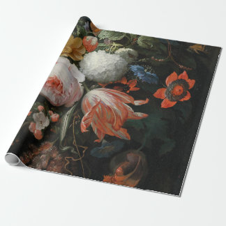 Abraham Mignon - A Hanging Bouquet Of Flowers Wrapping Paper