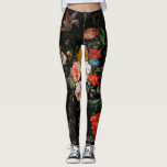 Abraham Mignon The Overturned Bouquet. Floral Leggings<br><div class="desc">Abraham Mignon "The Overturned Bouquet" leggings. Floral renaissance art.</div>