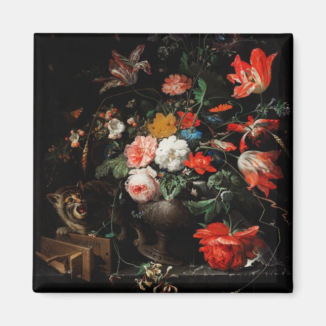 Abraham Mignon The Overturned Bouquet. Floral Magnet (Front)