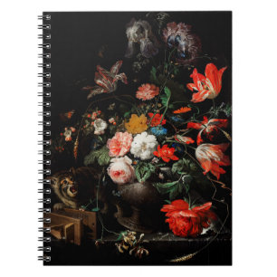 Abraham Mignon The Overturned Bouquet. Floral Notebook