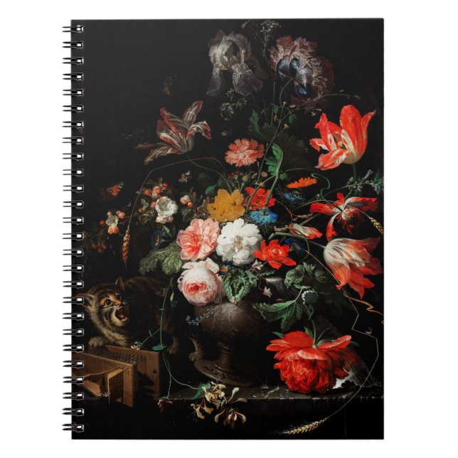 Abraham Mignon The Overturned Bouquet. Floral Notebook (Front)