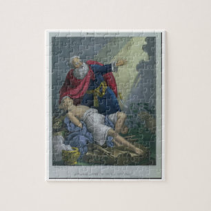 Abraham Offering Up his Son Isaac, from a Bible pr Jigsaw Puzzle