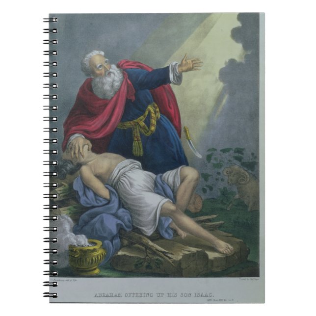 Abraham Offering Up his Son Isaac, from a Bible pr Notebook (Front)