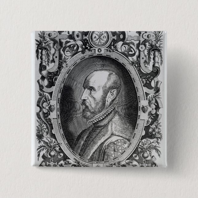 Abraham Ortelius 15 Cm Square Badge (Front)