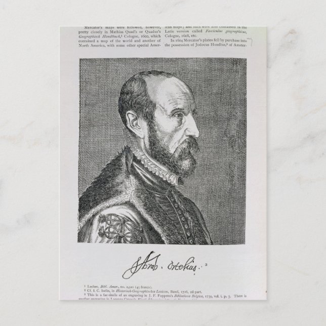 Abraham Ortelius Postcard (Front)