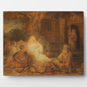 Abraham Receives the Three Angels, 1646 (oil on pa Plaque