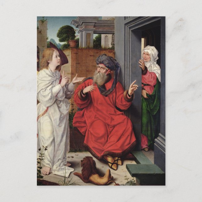 Abraham, Sara and an Angel, c.1520 Postcard (Front)