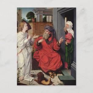 Abraham, Sara and an Angel, c.1520 Postcard