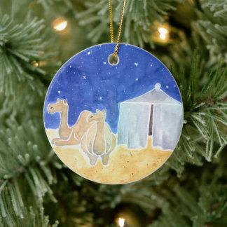 Abraham Tent and Camels Jesse Tree Ceramic Tree Decoration