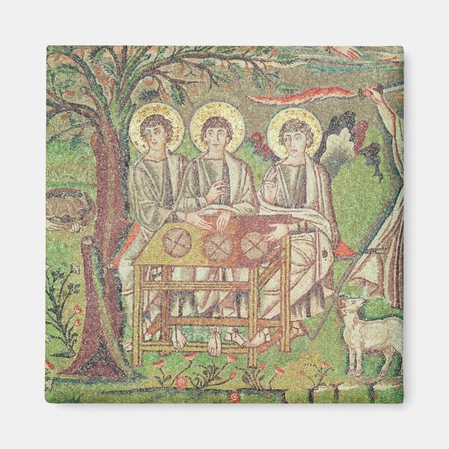 Abraham with the angels (mosaic) magnet (Front)