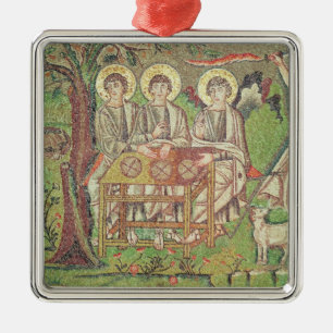 Abraham with the angels (mosaic) metal tree decoration