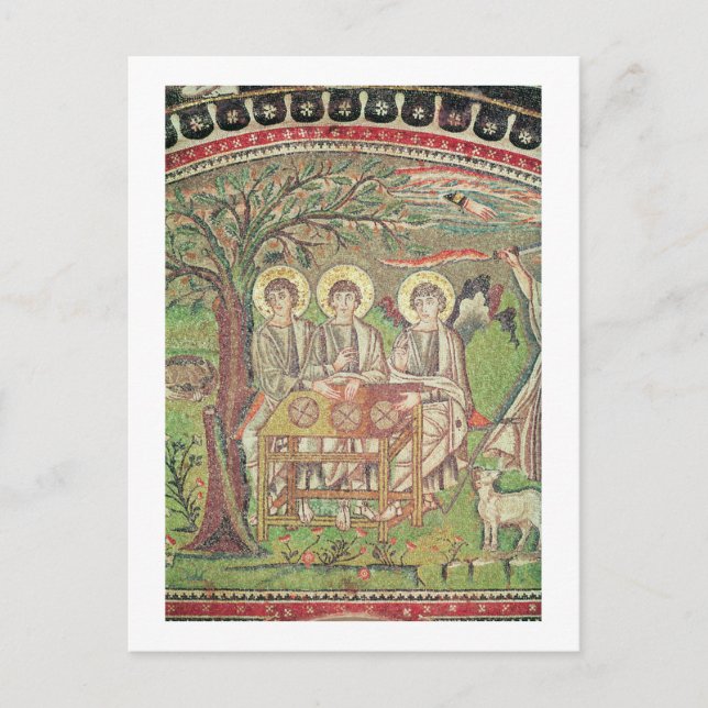 Abraham with the angels (mosaic) postcard (Front)