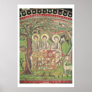 Abraham with the angels (mosaic) poster