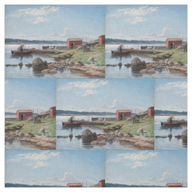 Abrahamsson’s ”Motif from Jutholmen” art fabric (Swatch)