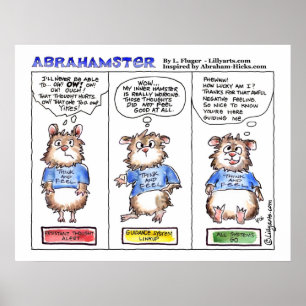 Abrahamster 3 Panel Cartoon Poster Print