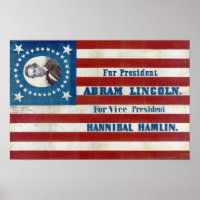 Abram Lincoln Presidential Campaign Vintage Poster
