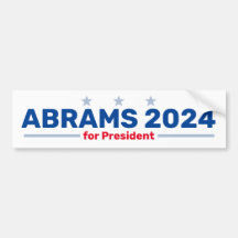 Abrams 2024 bumper sticker