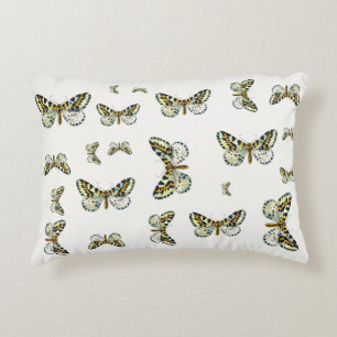 Abraxas grossulariata, The Magpie Moth Colour Imag Decorative Cushion