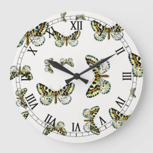 Abraxas grossulariata, The Magpie Moth Colour Imag Large Clock