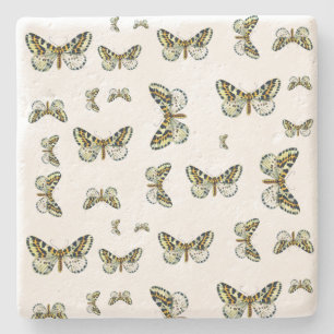 Abraxas grossulariata, The Magpie Moth Colour Imag Stone Coaster