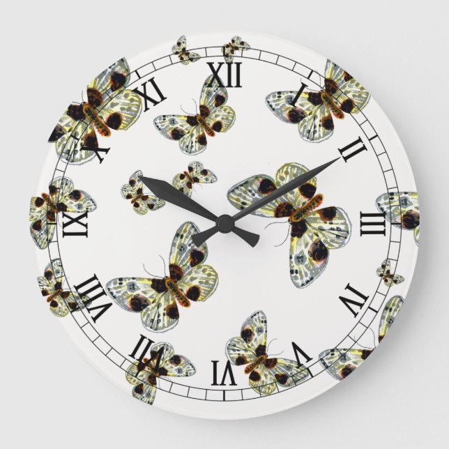 Abraxas sylvata - The Clouded Magpie Moth Large Clock (Front)