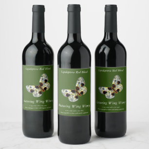 Abraxas sylvata - The Clouded Magpie Moth Wine Lab Label