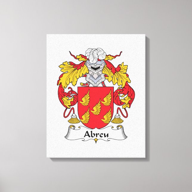 Abreu Family Crest Canvas Print (Front)