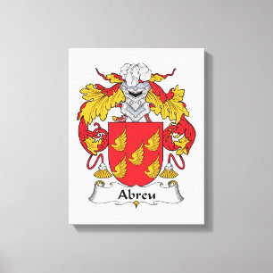 Abreu Family Crest Canvas Print