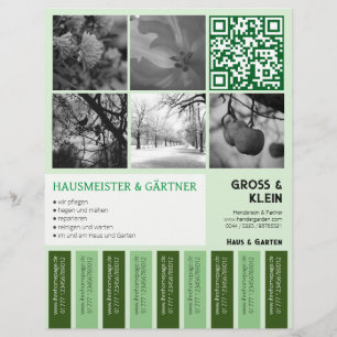 Abriss Flyer modern klar Gartenbau