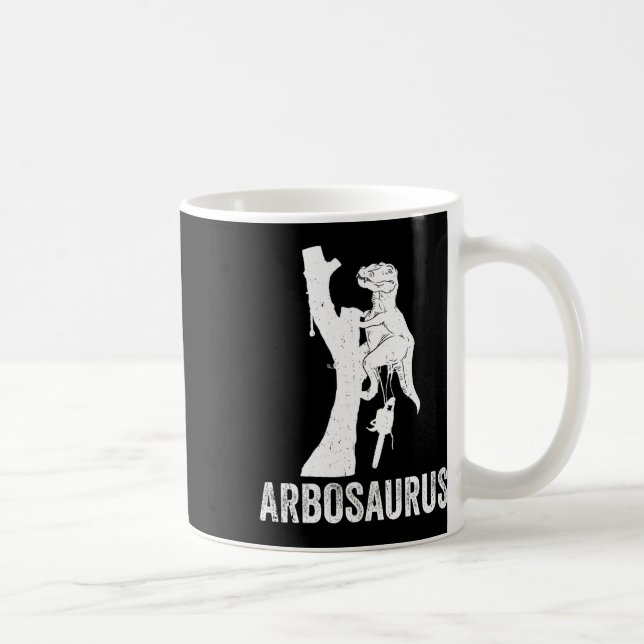 Abrosaurus Arborist Tree Climbing Tree Cutter Arbo Coffee Mug (Right)