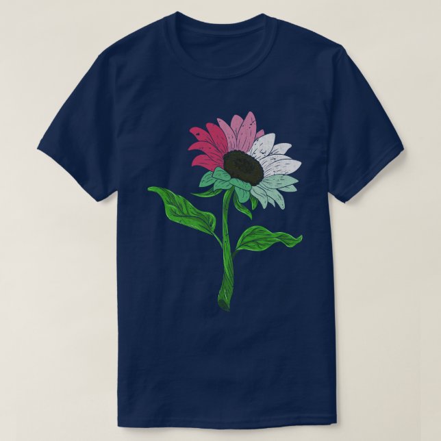 Abroseual Sunflower Gay Pride Month LGBTQIA Abrose T-Shirt (Design Front)