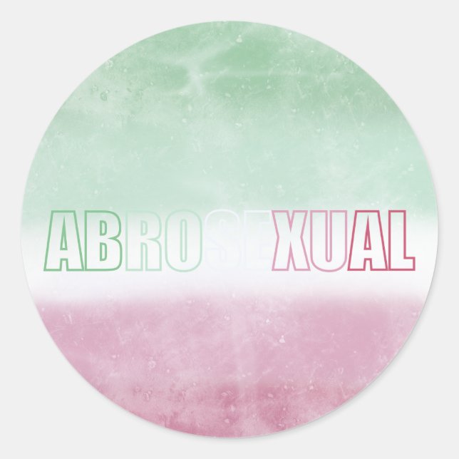Abrosexual pride flag sticker (Front)