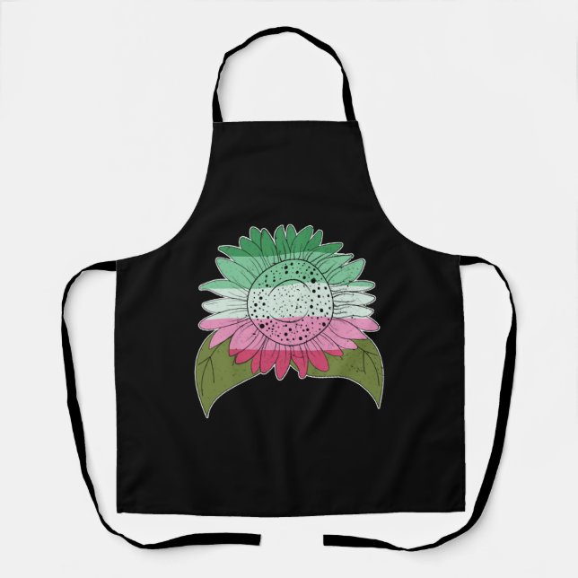 Abrosexual sunflower gift LGBT Abrosexual Apron (Front)