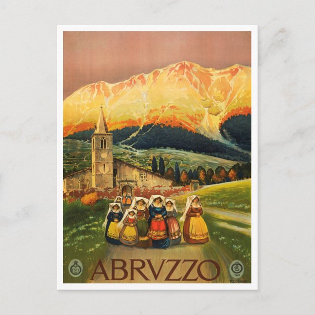 Abruzzo, Abrvzzo, italy Vintage Travel Postcard (Front)