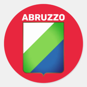 Abruzzo flag (Italia) Classic Round Sticker