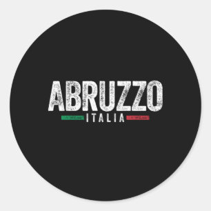 Abruzzo Italia Italy Italian Flag Classic Round Sticker