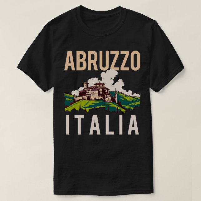 Abruzzo Italia Retro Italian Region Design T-Shirt (Design Front)