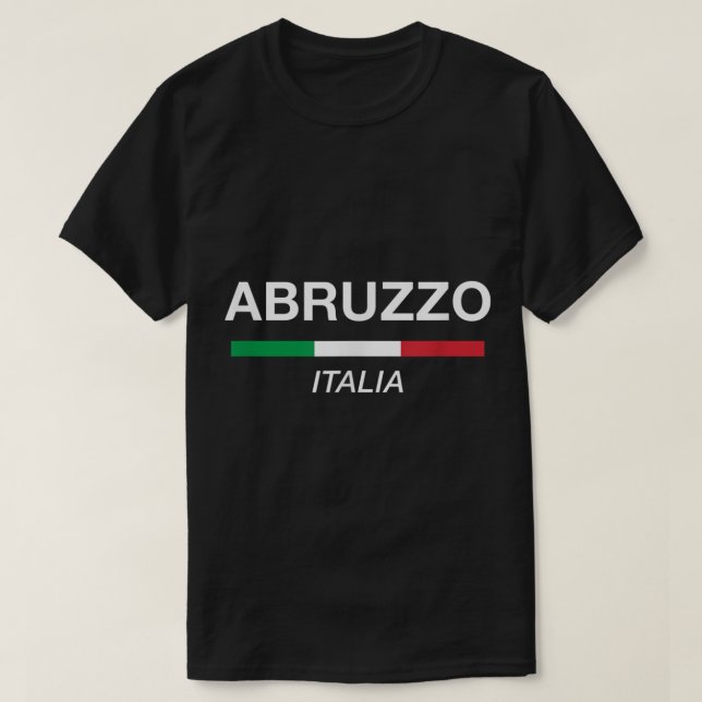 Abruzzo Italian Name Family Reunion Italy Flag T-Shirt (Design Front)