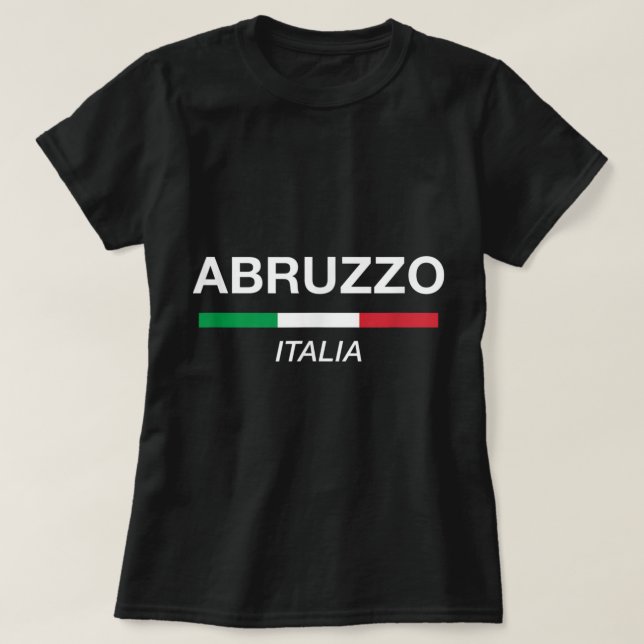 Abruzzo Italian Name Family Reunion Italy Flag T-Shirt (Design Front)