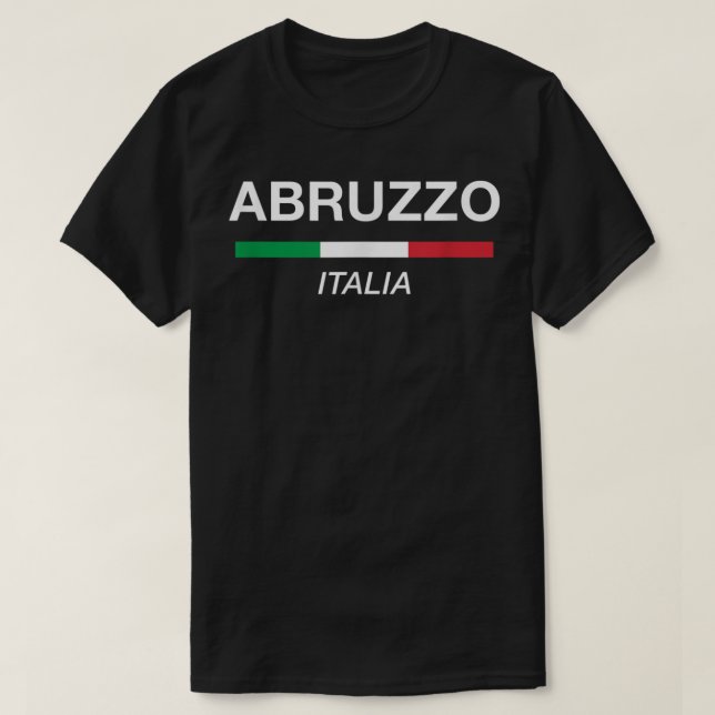 Abruzzo Italian Name Family Reunion T Italy Flag T-Shirt (Design Front)