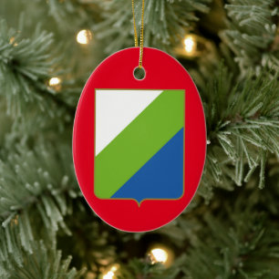 Abruzzo, Italy - coat of arms Ceramic Tree Decoration