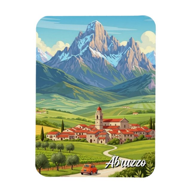 Abruzzo Italy Travel Magnet (Vertical)