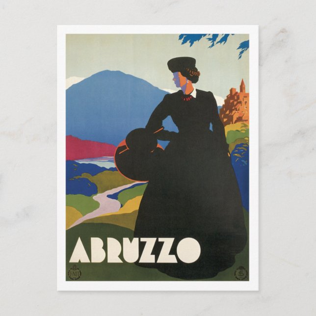 Abruzzo Italy Vintage Postcard (Front)