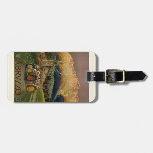 Abruzzo Italy Vintage Poster Luggage Tag (Front Horizontal)
