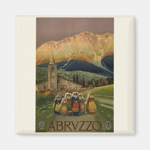 Abruzzo Italy Vintage Poster Magnet