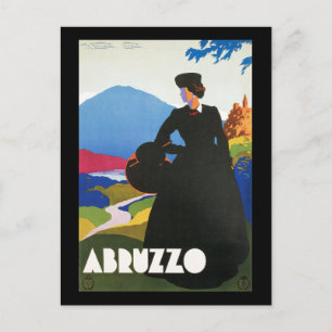 Abruzzo, Italy Vintage Travel Advertising Poster Postcard