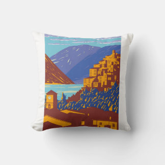 Abruzzo Lazio and Molise National Park WPA Art Cushion