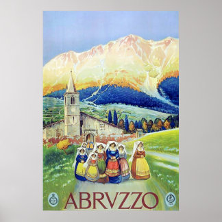 Abruzzo ~ Vintage Italian Travel. Poster